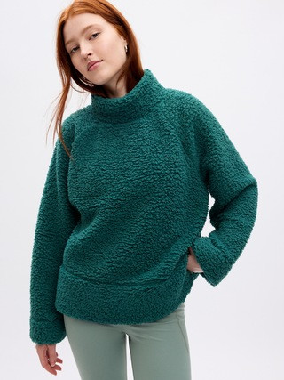 Sherpa Mockneck Pullover Sweatshirt | Gap (US)