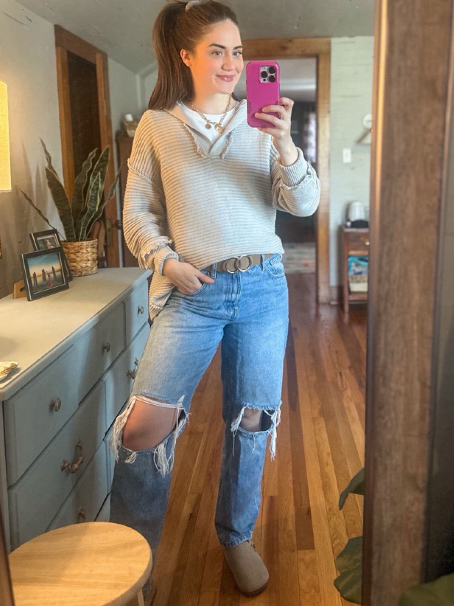 Amazon // ootd // outfit inspo // free people // sweater // collared // the drop // jeans // everyday stylee

#LTKFindsUnder100 #LTKFindsUnder50 #LTKStyleTip