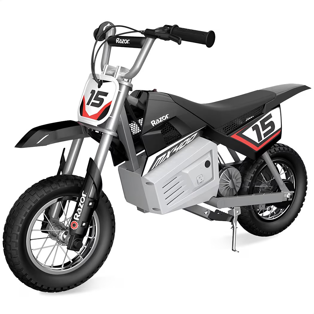 Razor MX400 Dirt Rocket Electric Bike for Kids Ages 8+, 140 lb Max Weight, Black – 24V Battery,... | Amazon (US)