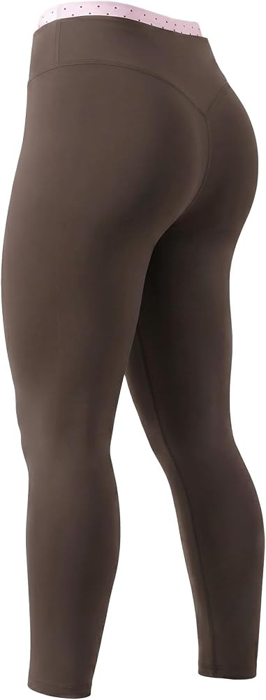 Aoxjox Women's High Waisted Workout Dual Core Leggings Color-Block Dual\u2011Layer Waist Buttery ... | Amazon (US)