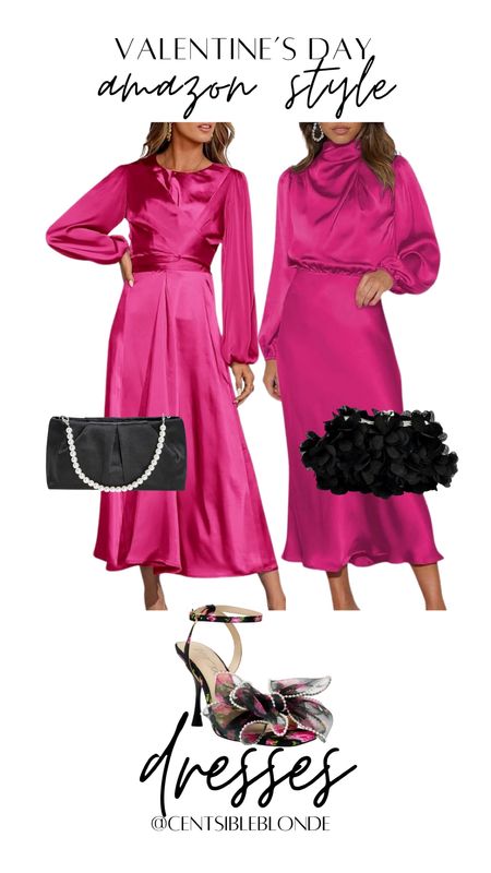 Pink dresses
Valentine's day dresses
Valentine's day outfit idea
Wedding guest dresses
Long sleeve dresses
Black clutches 
Amazon dress
Valentine’s day heels
Pink floral heels

#LTKfindsunder100 #LTKwedding #LTKitbag