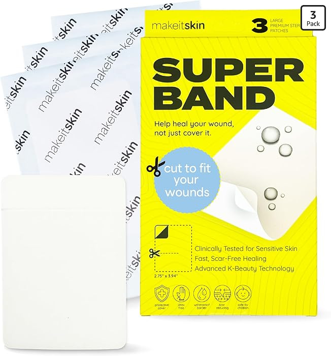 SUPERBAND Premium Hydrocolloid Bandages HSA FSA Eligble Waterproof Wound Dressing by MakeItSkin |... | Amazon (US)