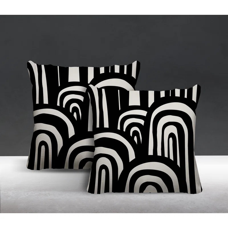Dewana Abstract Indoor/Outdoor Reversible Throw Pillow | Wayfair North America