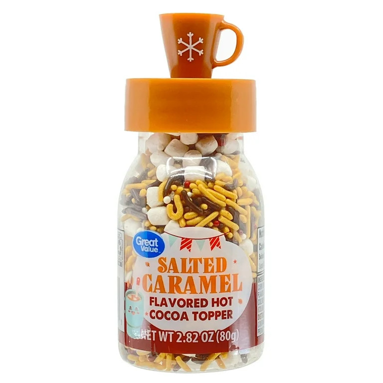 Great Value Salted Caramel Flavor Brown Dessert Sprinkles with Hot Cocoa Topper, 2.82 oz | Walmart (US)