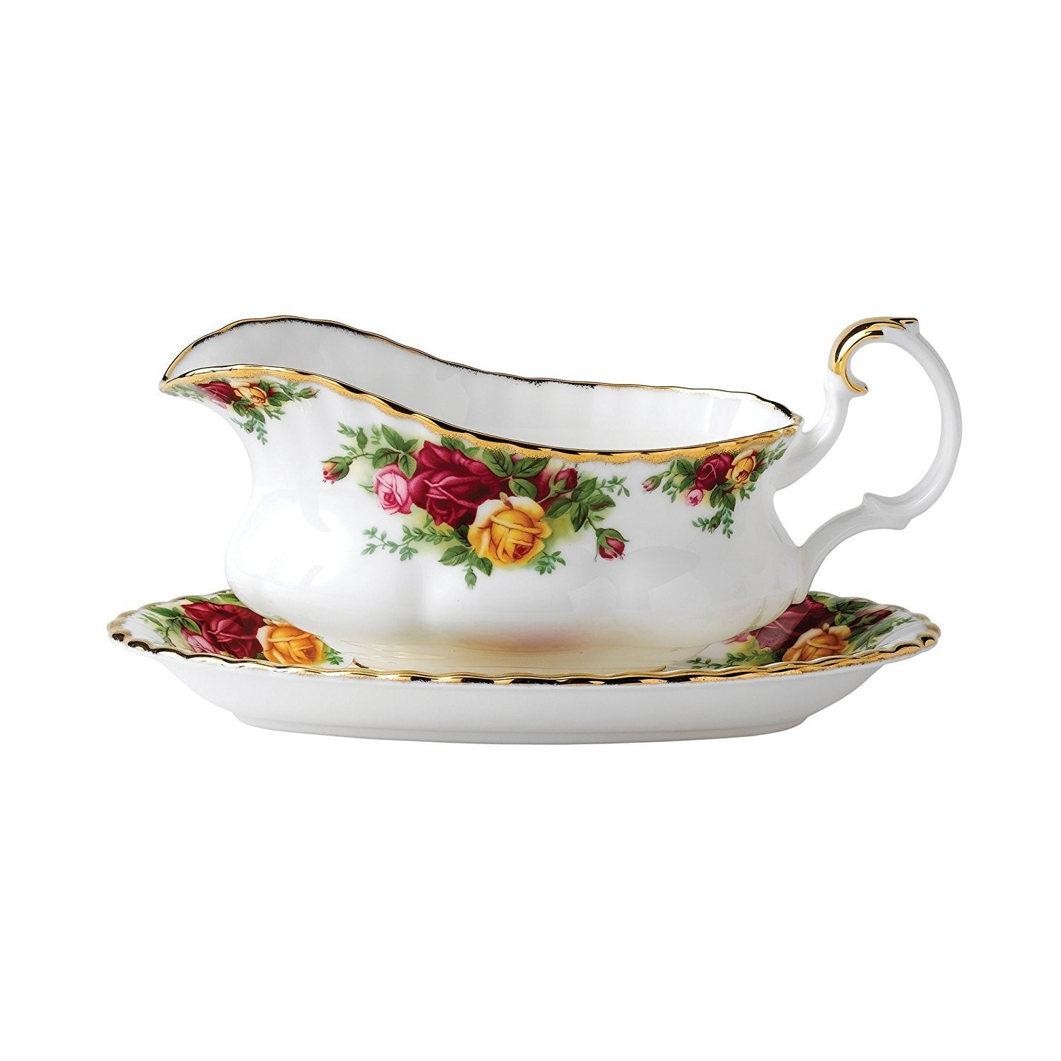 Royal Albert Old Country Roses Gravy Boat With Tray - 2 Pc | Amazon (US)