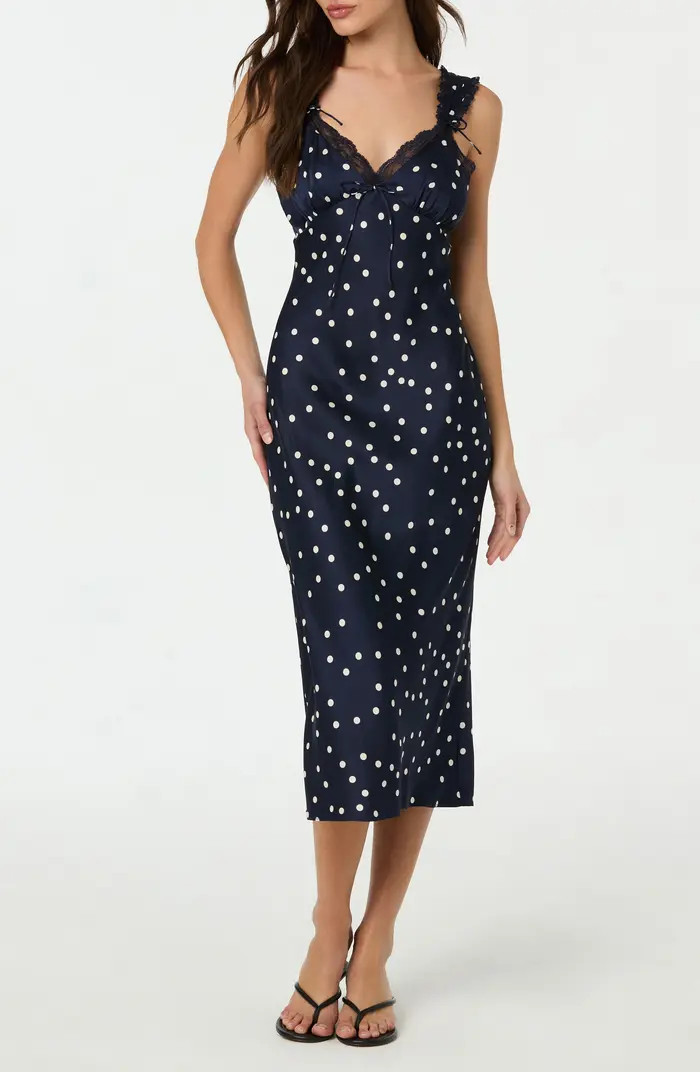 Lace Trim Satin Slipdress | Nordstrom