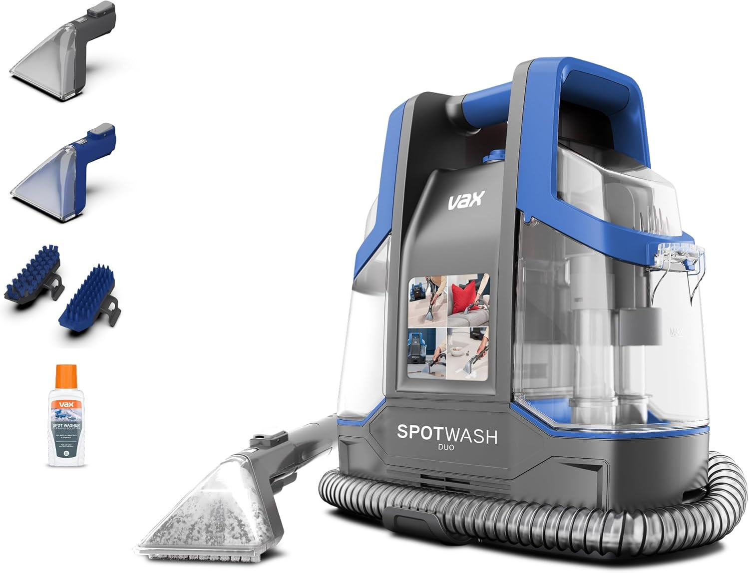 Vax SpotWash Duo Spot Cleaner, Upholstery, Sofa, Stairs, Rug, Stain Cleaning Small Handheld Shamp... | Amazon (UK)