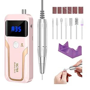 Portable Nail Drill Professional 35000 RPM, MOCOWIND Rechargeable Electric Nail File Machine E Fi... | Amazon (US)