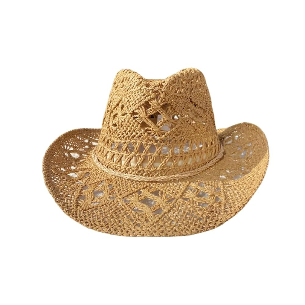 Straw Cowboy Hats for Women Sparkly Western Cowgirl Hat for Holiday Party Foldable Vacation Beach... | Amazon (US)