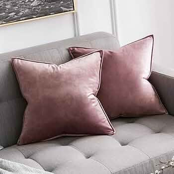 MIULEE Pack of 2 Decorative Velvet Throw Pillow Cover Soft Jam Pillow Cover Soild Square Cushion ... | Amazon (US)