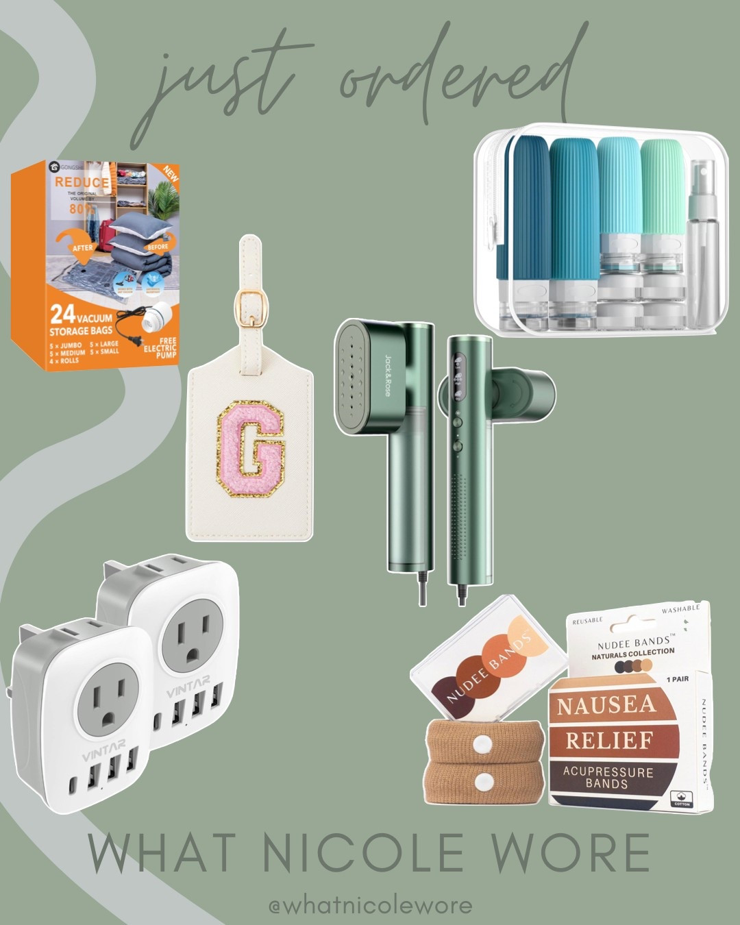 I didn’t buy any new clothes for this trip to London and Dublin but I did purchase some items to help pack my carry on for this international trip. 

This set of 2 adapters work in the UK and Ireland and feature USB-C and USB plugs for convenience. Great for charging your phone, Apple Watch, headphones, and tablet at the same time.

A -MUST- for packing for a week in a carry on: vacuum bags. Using these made it possible for me to fit two jackets in my carry on bag.

And if you’re vacuum packing everything, you need a steamer. This one doubles as a travel iron and works in the US as well as the UK and Ireland. It comes with a carrying case and a heat glove.

This set of travel size bottles can be refilled, comes with a funnel and a bottle brush for easy cleaning, and it comes with labels for the tubes. The tubes are silicone so they can be squished into a bag.

#LTKFindsUnder50 #LTKGiftGuide #LTKTravel