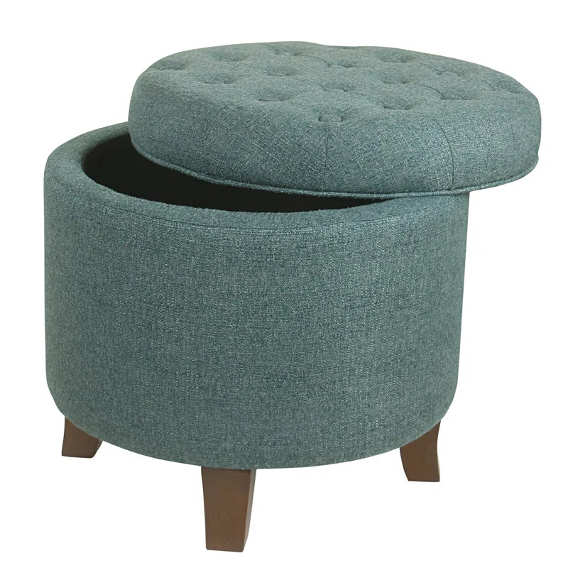 Poston 19" Tufted Round Storage Ottoman | Wayfair North America