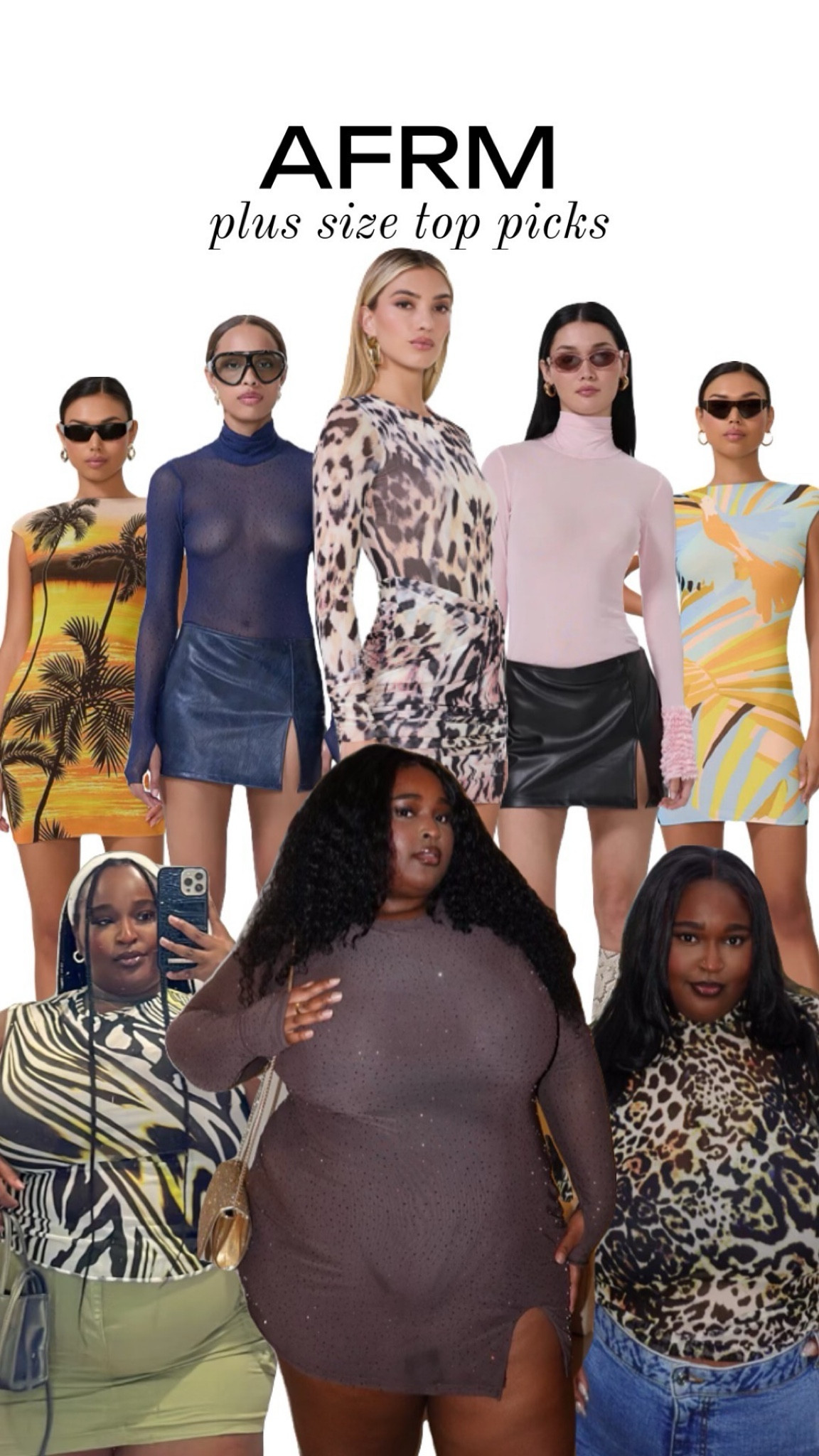 Afrm is a brand to watch for plus size. Their mesh dresses and tops are super cute and can’t be found elsewhere. Most of the pieces I bought are no longer available so here are my current top picks. 

#LTKPlusSize