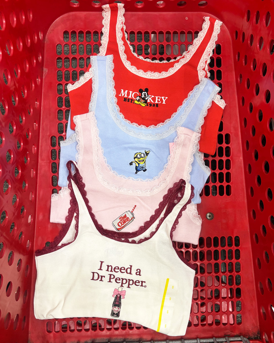 New graphic tank tops spotted 🥰 Dr. Pepper, Diet Coke, Minions or Mickey styles

#targetfinds #newattarget #targetlove 

 #LTKSeasonal