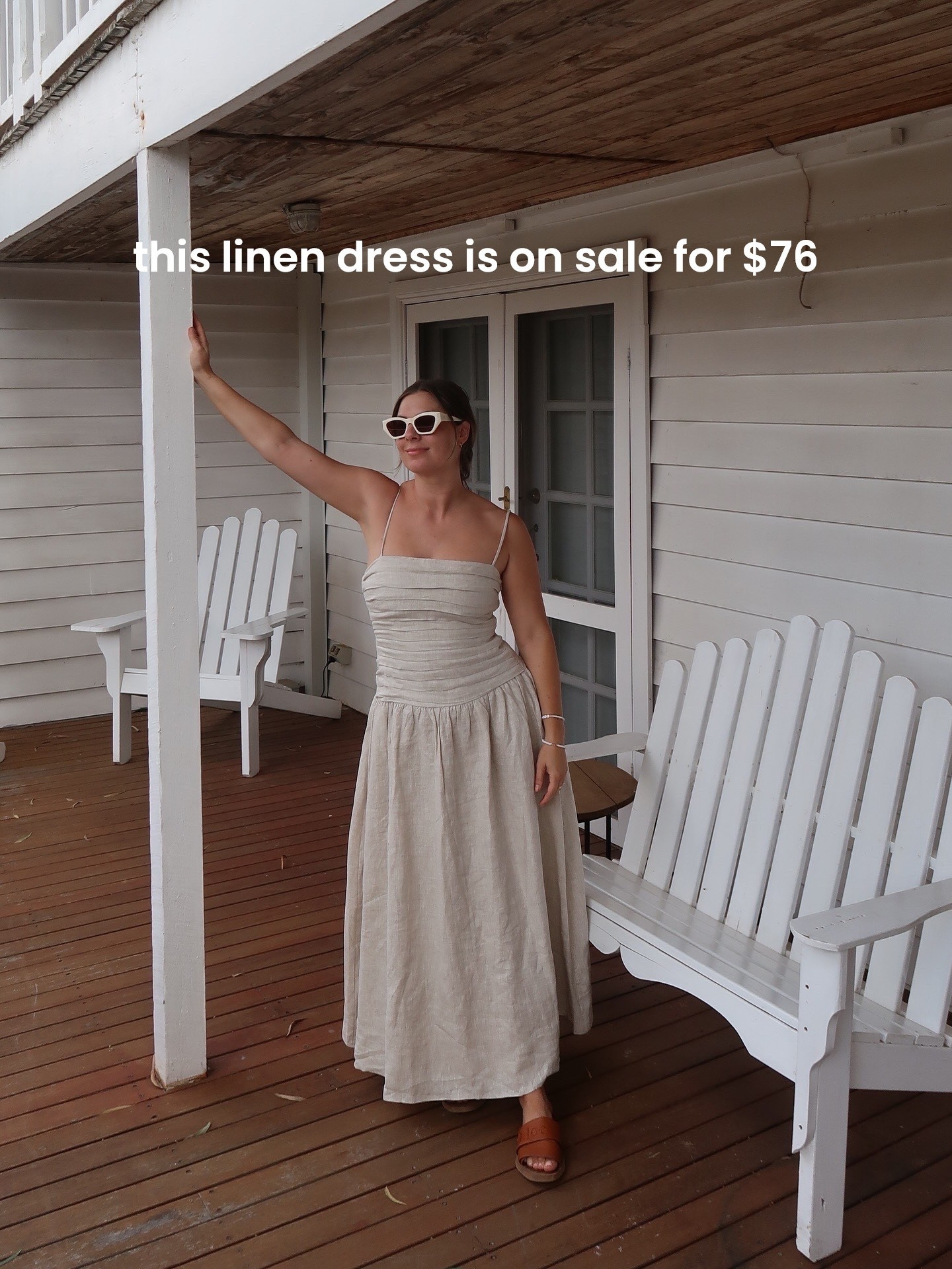 You can wear it with straps or wear it strapless! It’s true to size I am in a medium/10. Such a great spring linen dress, exact one linked below 

#LTKaustralia #LTKsale #LTKspring