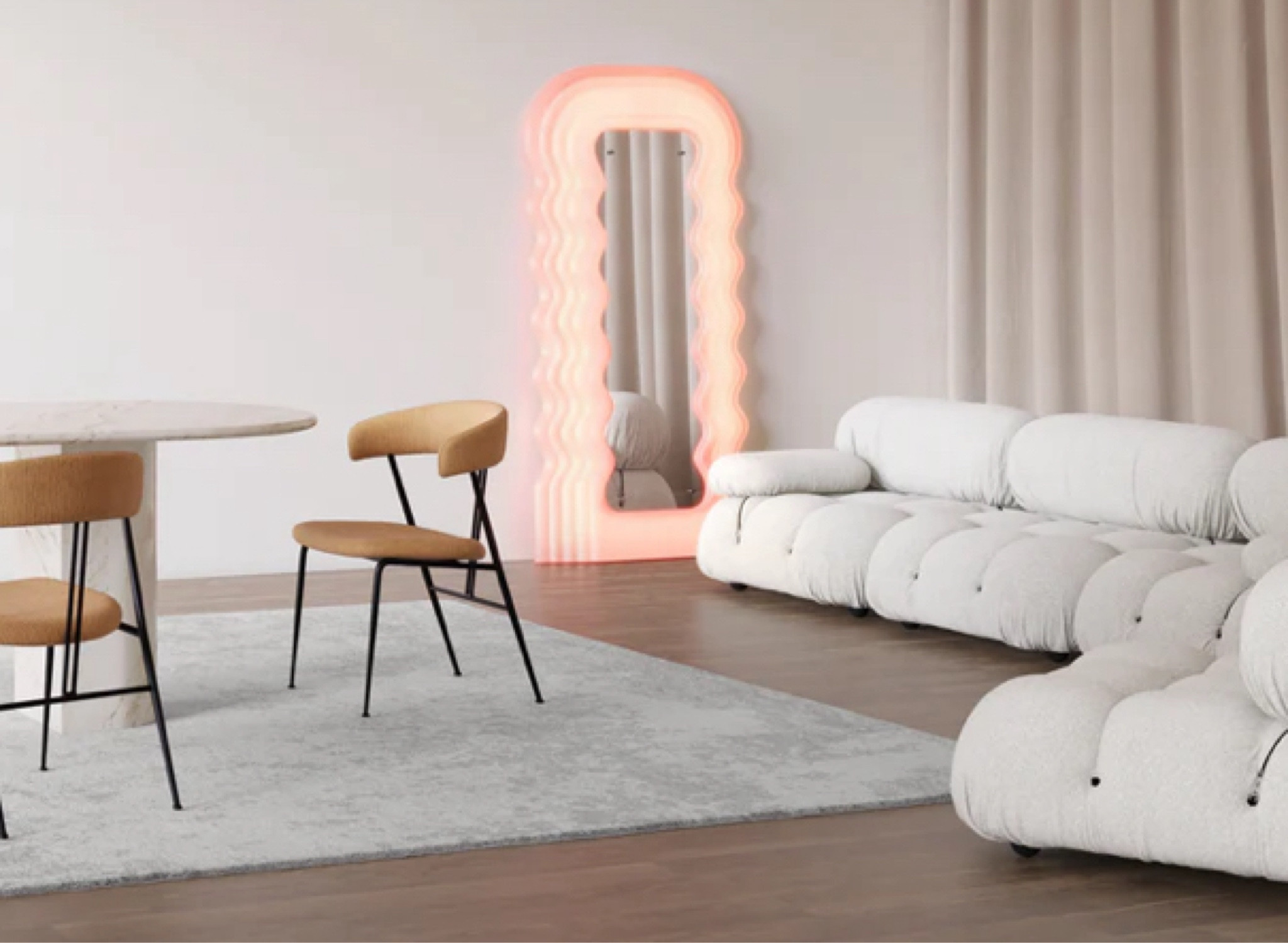 Extended 4th of July sale at Interior Icon. Love the backlit and wavily frame of the mirror in any space. It is such a statement making piece Use code 4JULY for free shipping. 

#LTKHome #LTKSummerSales #LTKSaleAlert