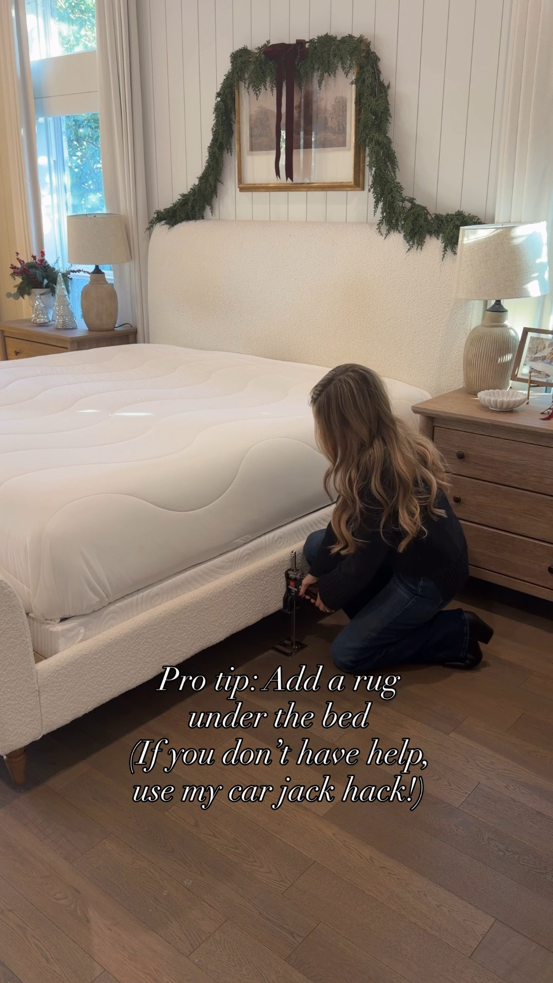 Use hand jacks to help lift a bed to get a rug underneath! Also this is one of our washable rugs!

#LTKdayinmylife #LTKHome #LTKSeasonal