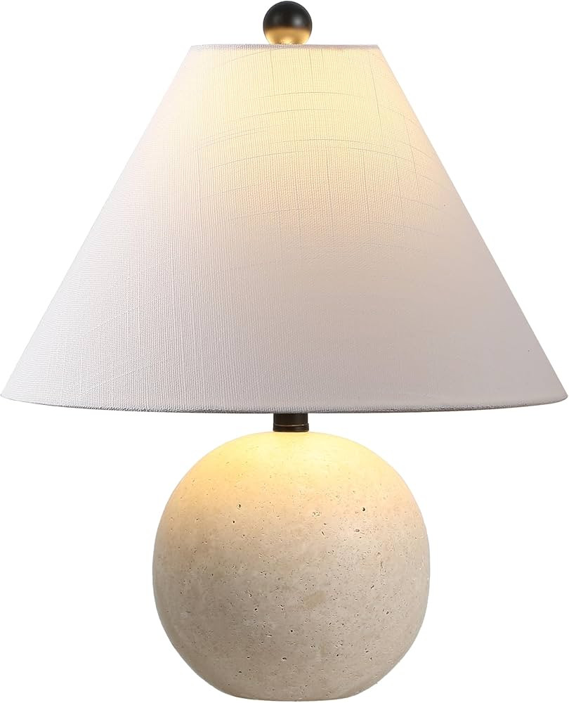 JONATHAN Y JYL1151A Liza 16" Modern Minimalist Travertine Globe LED Table Lamp Bedroom, Living Ro... | Amazon (US)
