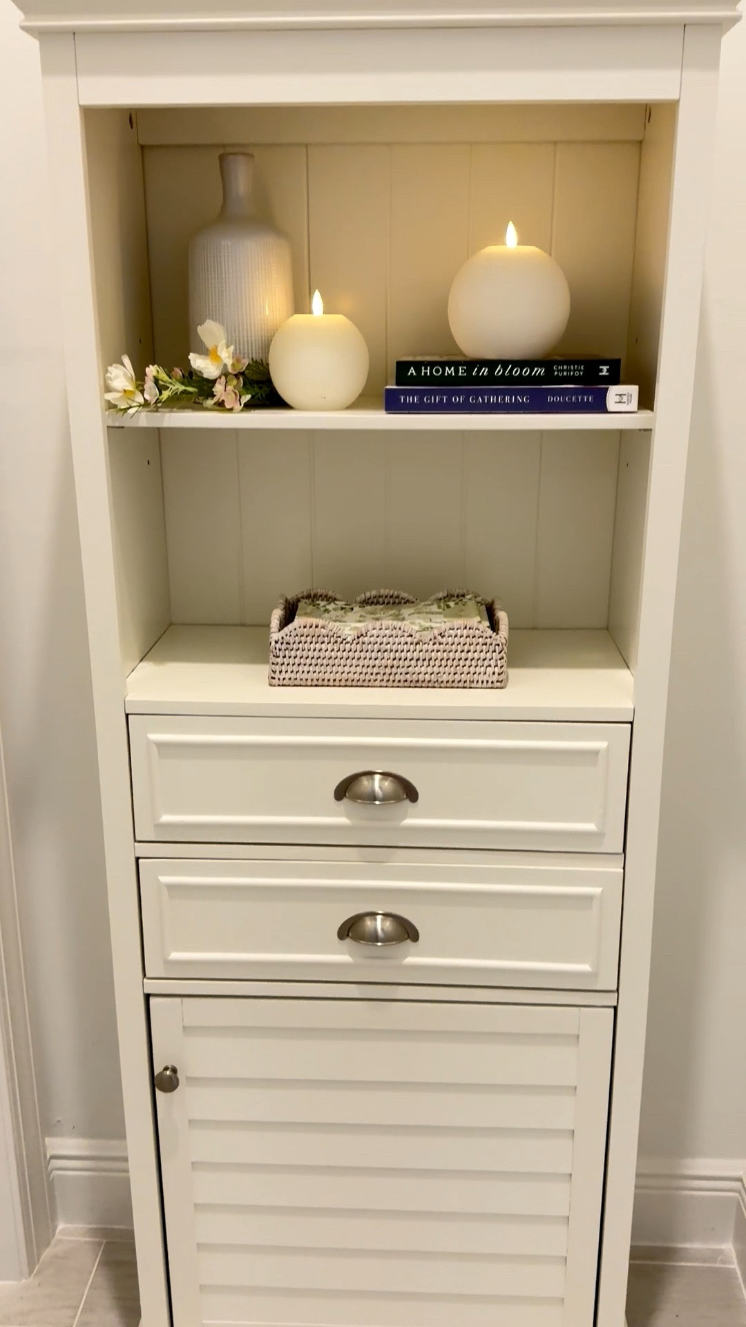 Great storage solution for a small space 

I had been searching for the perfect piece to fit this small space between our guest bedroom and bathroom — something pretty enough to style, but functional enough to store toiletries, towels, and extra supplies for guests.

This cabinet turned out to be such a wonderful solution. It arrived well packaged with clearly numbered pieces and easy step-by-step instructions. I even started assembling it late at night (around 3am!) and with a little help the next morning, it came together beautifully.

I love how it adds both storage and a cozy, cottage feel while keeping everything organized and within reach.

A great option if you’re looking for narrow storage for smaller spaces 🤍

bathroom storage cabinet
narrow storage cabinet
small space storage
guest bathroom organization
farmhouse storage cabinet
cottage style storage
bathroom organizer cabinet

#LTKU #LTKootd #LTKHome