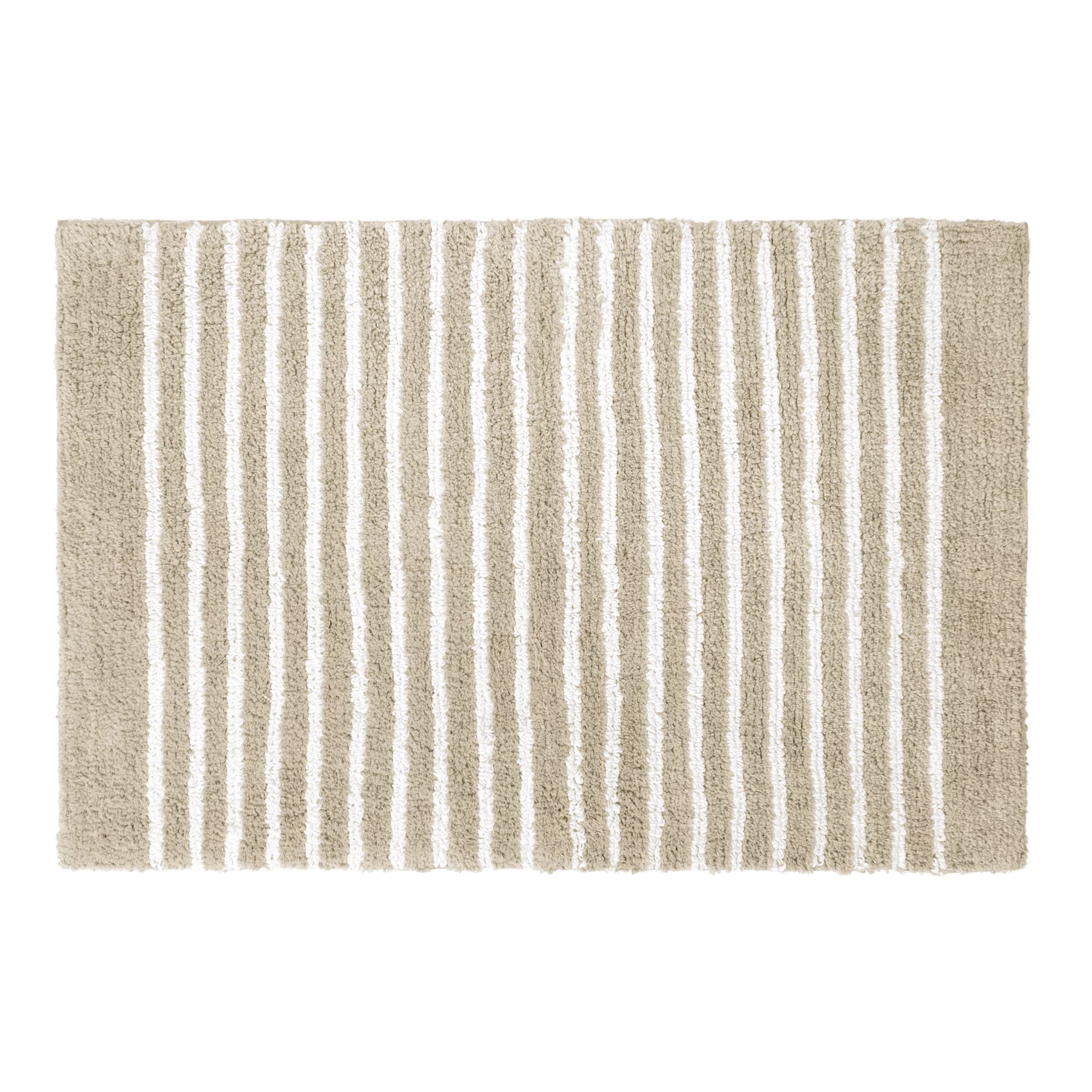 Gap Home Easy Stripe Reversible Cotton Bath Rug Khaki/White 20"x30" - Walmart.com | Walmart (US)