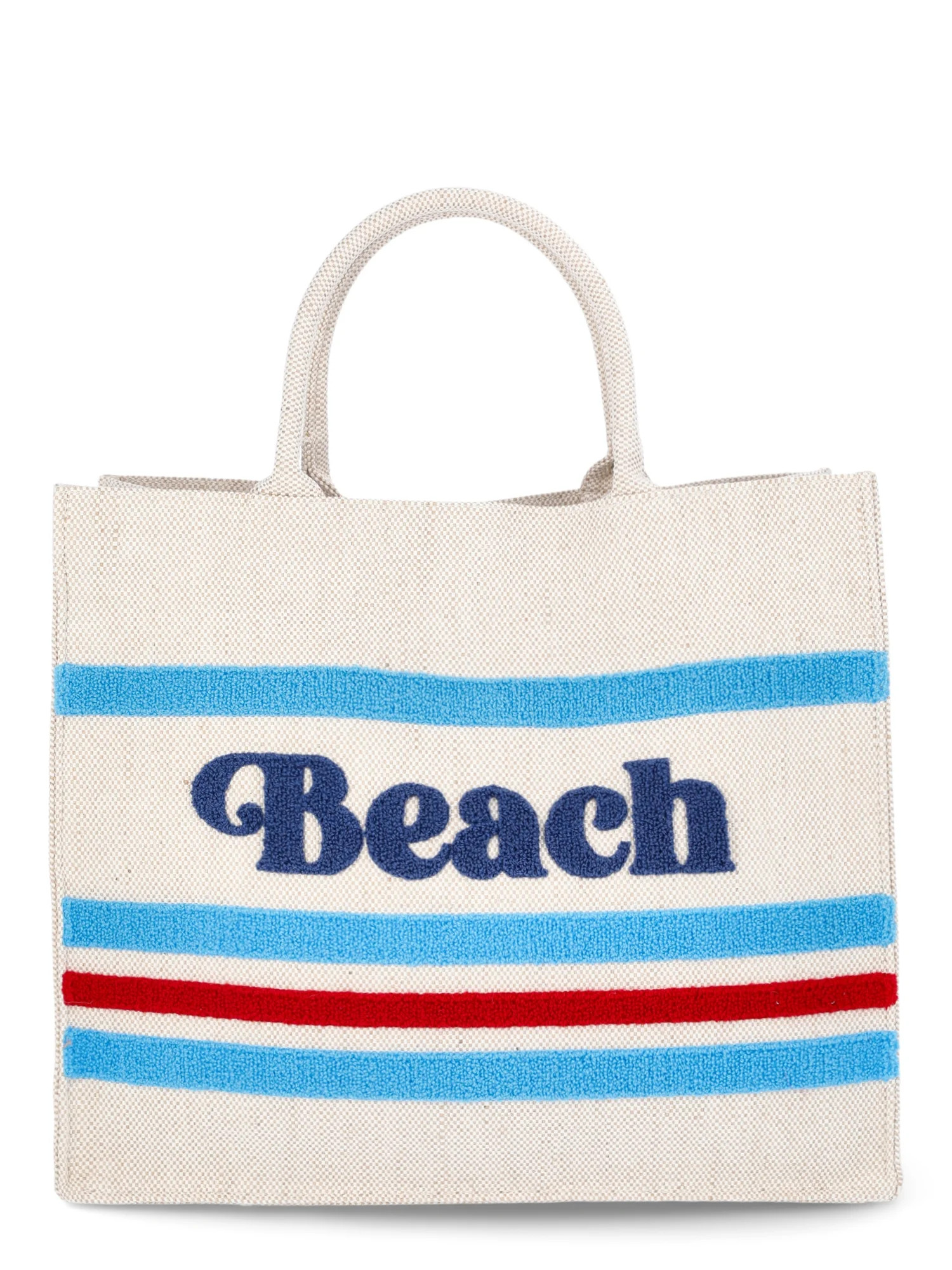 No Boundaries Burlap Tote Bag, Beach Natural, Women’s | Walmart (US)