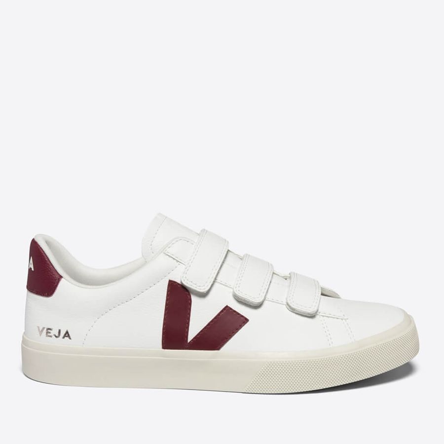 Veja Women's Recife Chrome Free Leather Velcro Trainers | Coggles (Global)