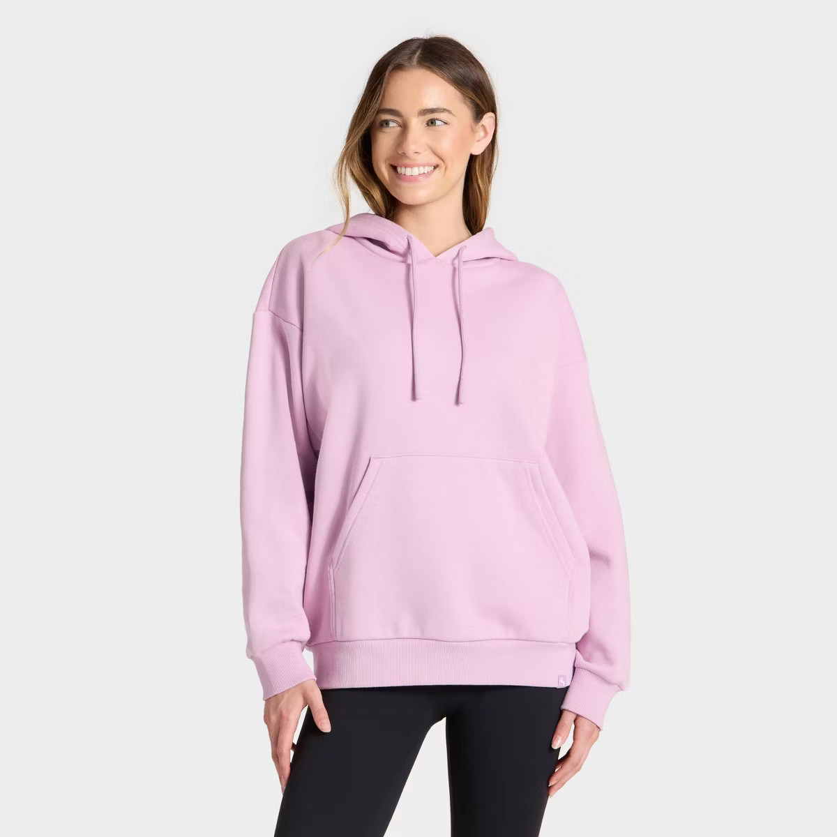 Women's Fleece Hooded Sweatshirt - JoyLab™ Light Yellow M | Target