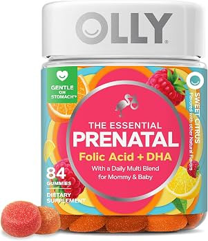 OLLY Prenatal Multivitamin Gummy, Daily Multi Blend for Mommy & Baby, Folic Acid, Omega 3 DHA, Vi... | Amazon (US)