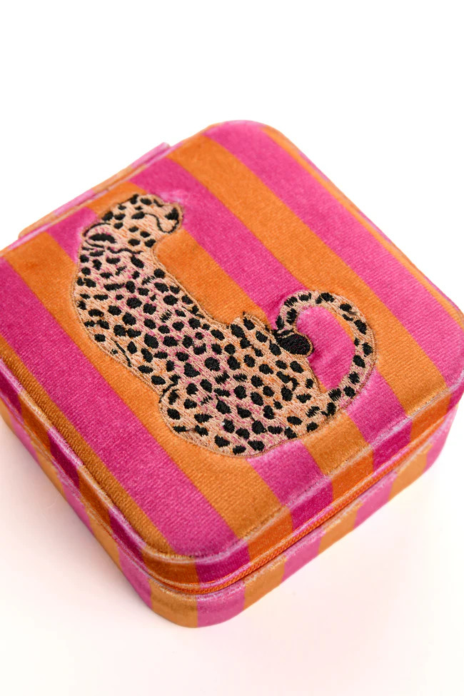 Azalia Cheetah Jewelry Box | Pink Lily