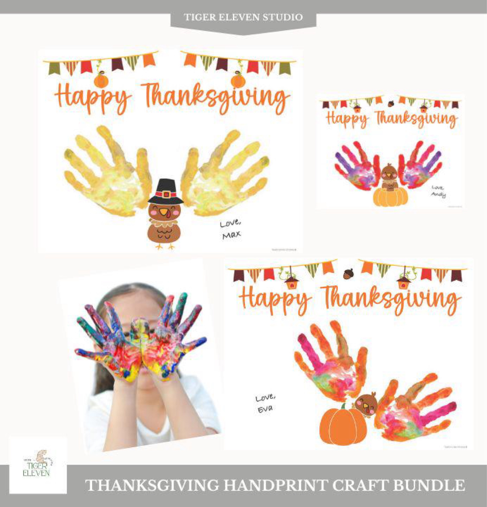 Thanksgiving Handprint Craft Bundle | Thanksgiving Kids Craft | Preschool & Toddler Art Activity | DIY Keepsake for Family Classroom

#LTKFamily #LTKHoliday #LTKKids