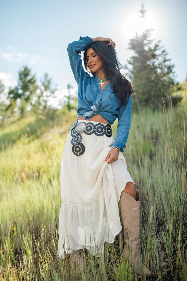 Easy Street Black Disc Belt | Pink Lily