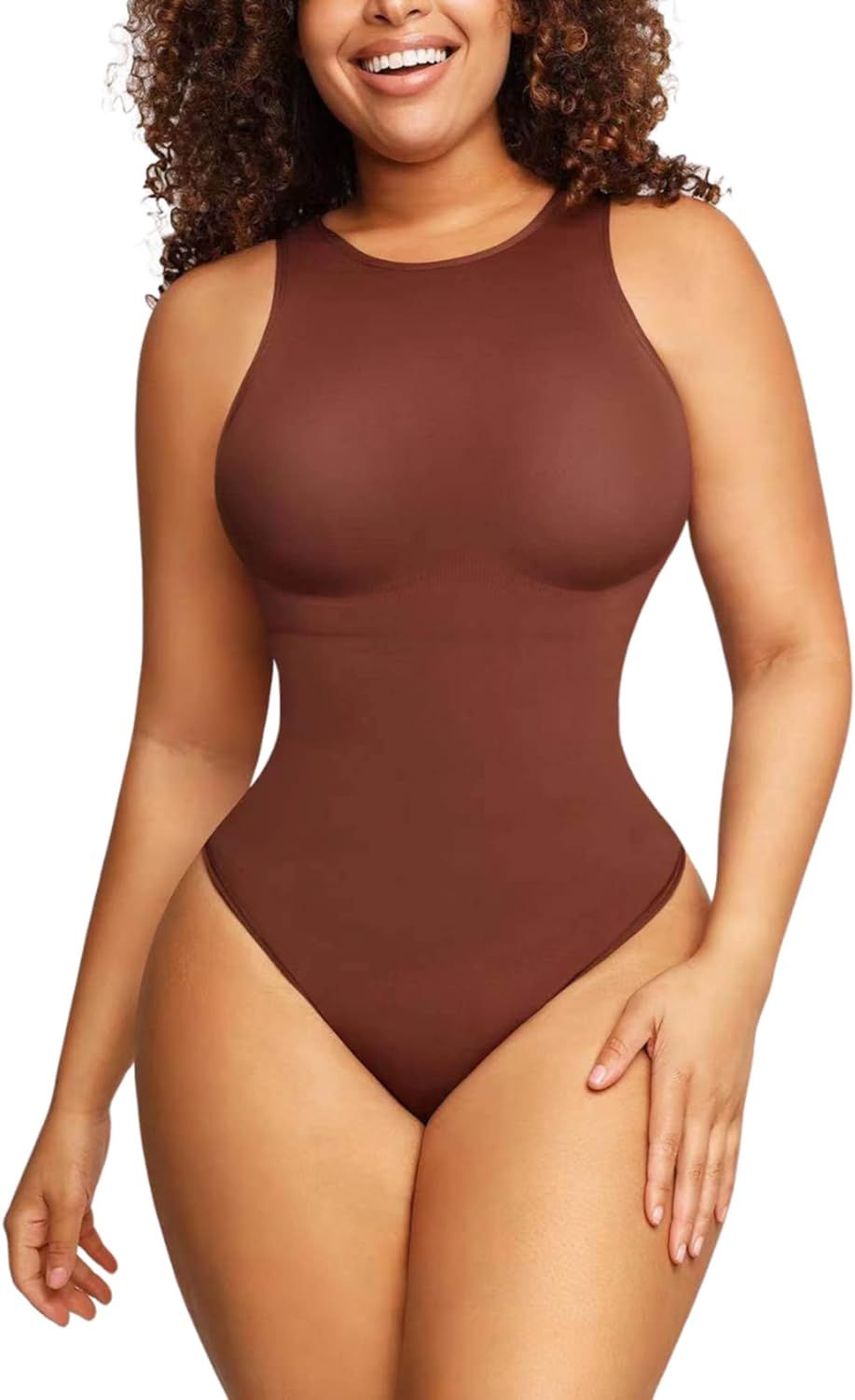 Bodysuit for Women Tummy Control - Shapewear Racerback Top Clothing Seamless Body Sculpting Shape... | Amazon (US)