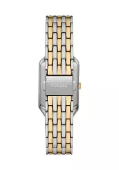Two Tone Rectangle Face Watch | Belk