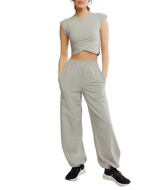 FP Movement Hot Shot Crossover Crew Neck Cropped Muscle Tee & High-Rise Waist Pant Coordinating S... | Dillard's