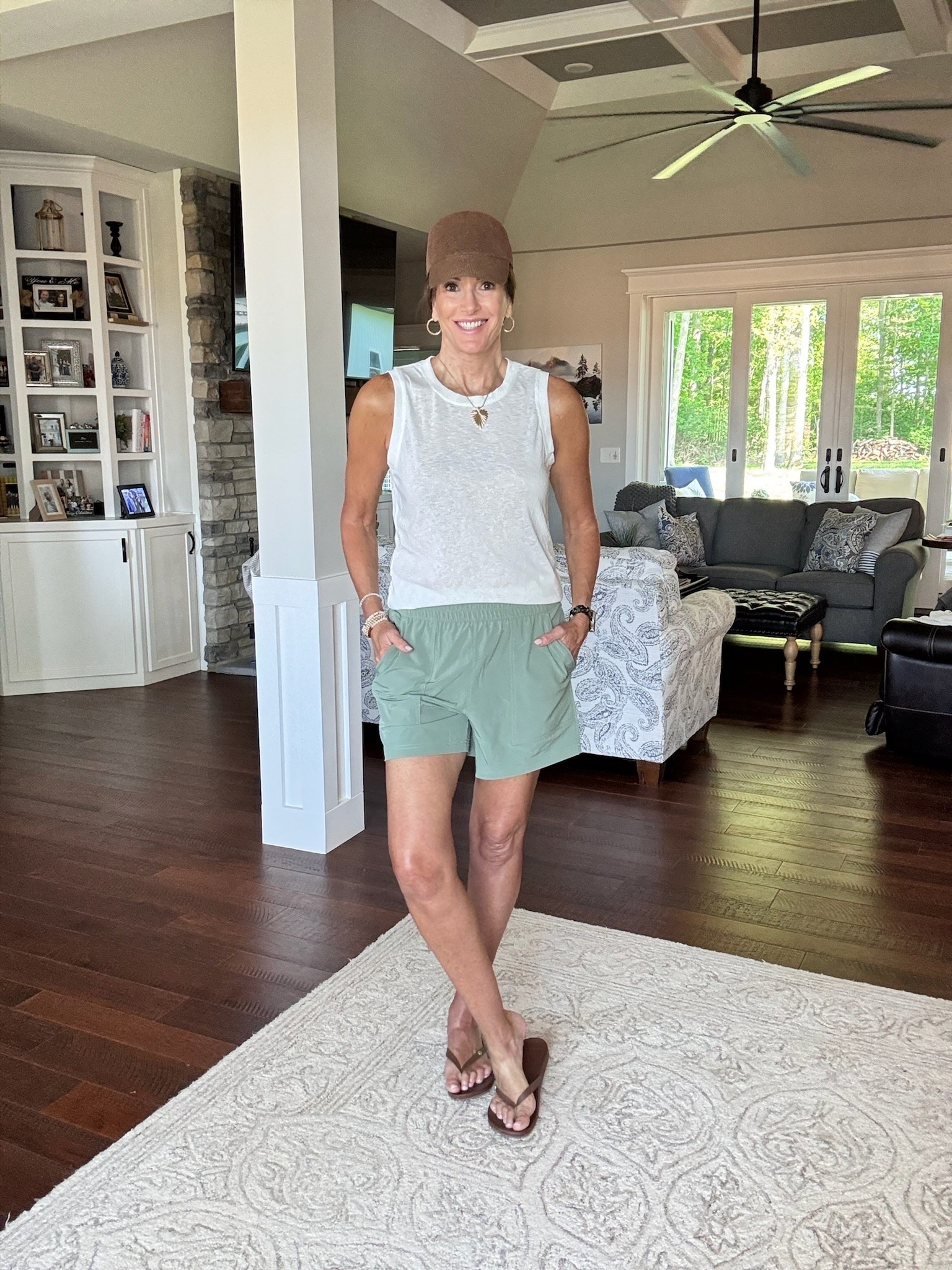 Activewear shorts / small
Breezy tank - medium tall available in petite and regular too

Activewear, casual outfit, tank top, summer style, ageless style, over 60 fashion, active shorts

#LTKSeasonal #LTKActive #LTKOver40