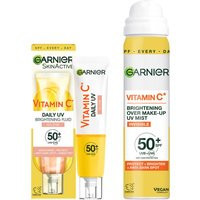Garnier Vitamin C Brightening SPF50 Mist & Glow Fluid Sun Protection Bundle | Look Fantastic (ROW)