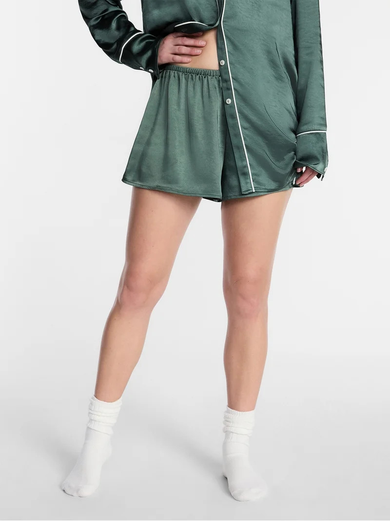 Kacey Lee Women's Satin Sleep Shorts, Sizes XS-XXL | Walmart (US)