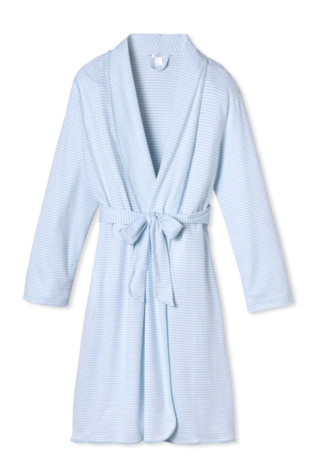 Pima Robe in Porcelain | LAKE Pajamas