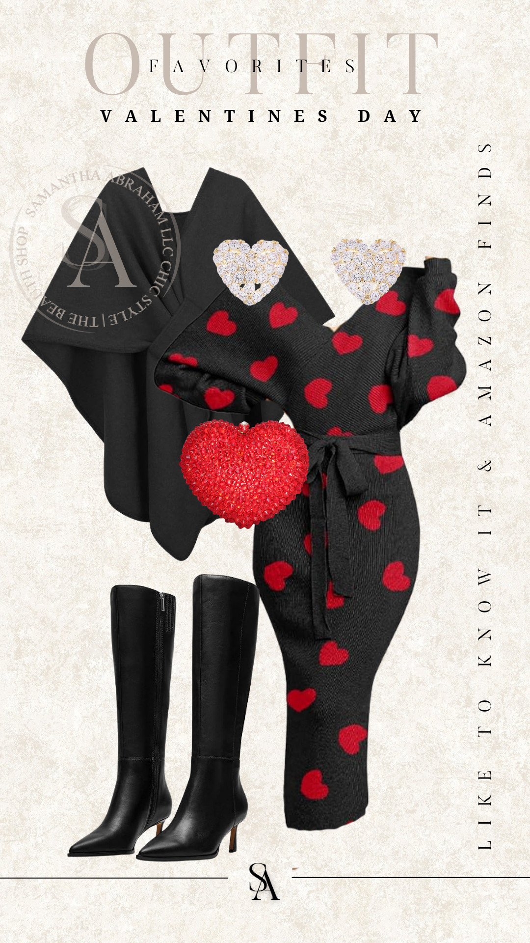 elegant black and red date night outfit 

 #LTKSeasonal #LTKOver40 #LTKStyleTip