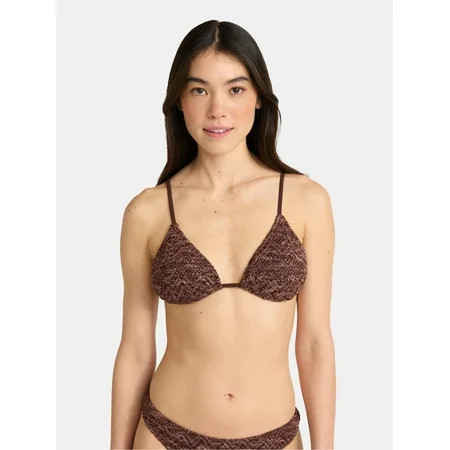 No Boundaries Warm Chocolate Bikini Top Women s | Walmart (US)
