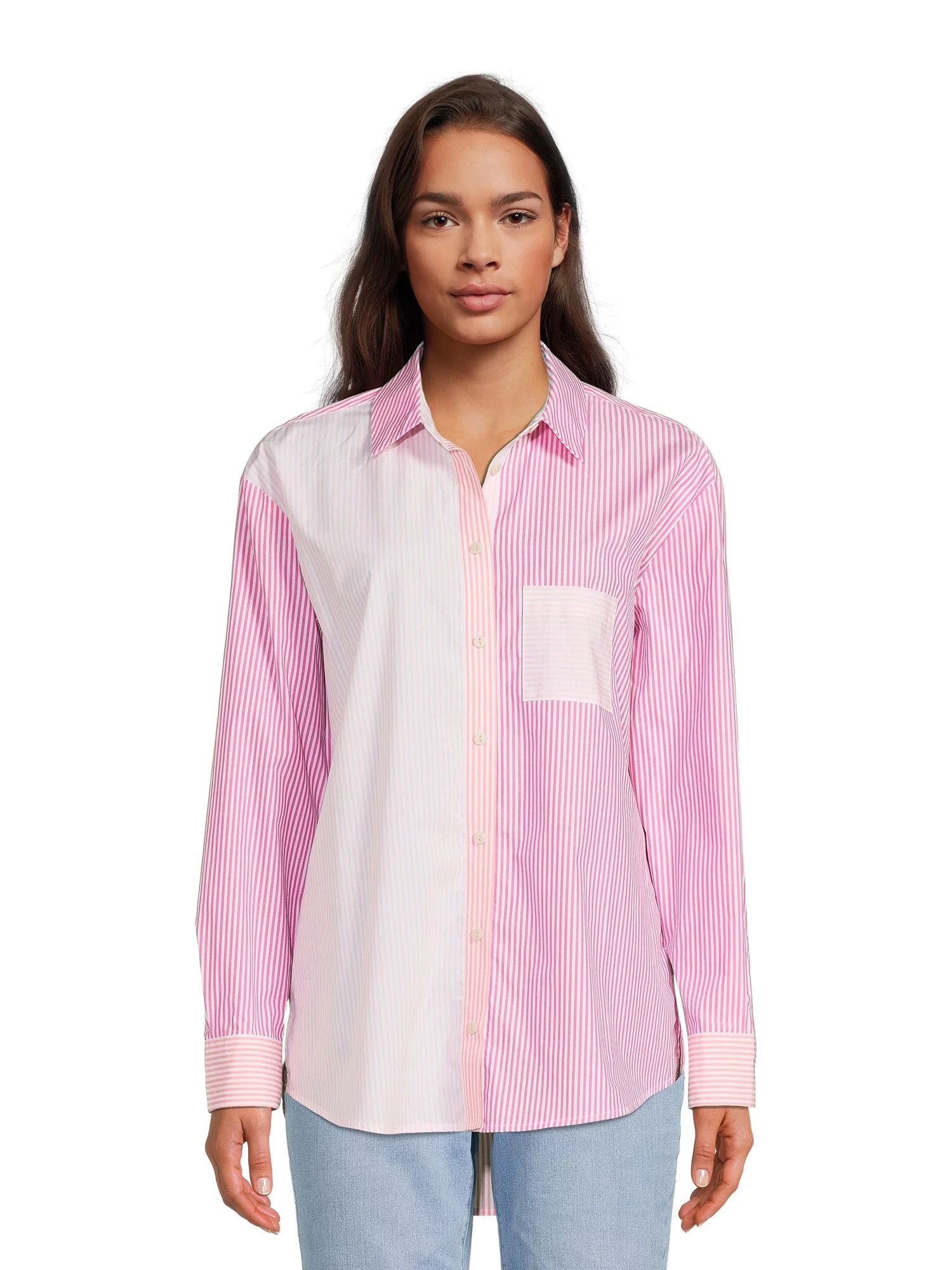 Time and Tru Women's Oversized Button-Down Shirt | Walmart (US)