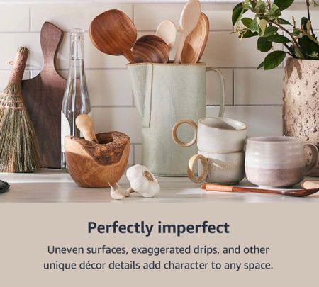 Amazon home decor.. Uneven surfaces, exaggerated drips, and other
unique décor details add character to any space. Earthy modern organic 

#LTKhome #LTKunder50 #LTKSeasonal