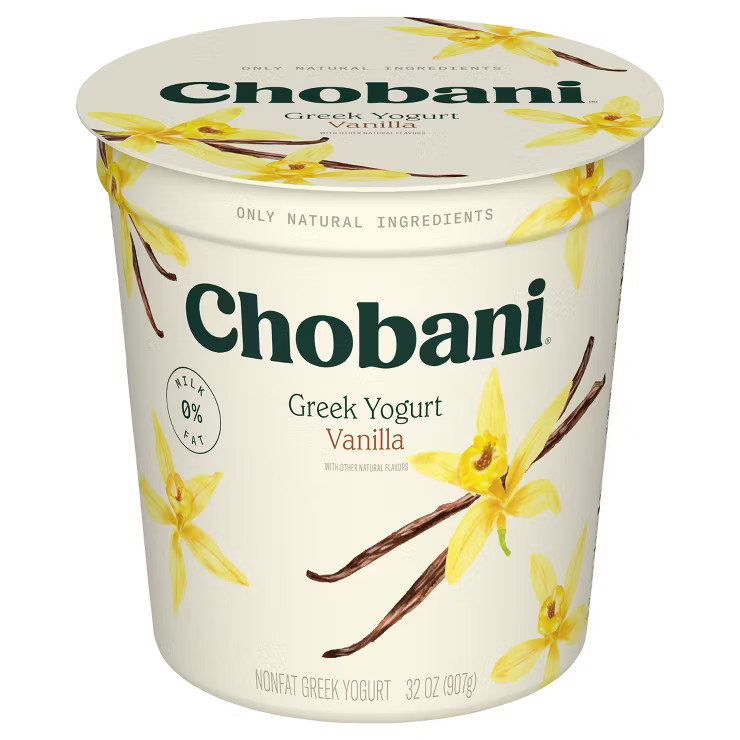 Chobani Vanilla Blended Nonfat Greek Yogurt - 32oz | Target