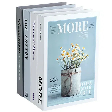 Faux Books for Decoration, Set of 4 Modern Decorative Books, Hardcover Fake Books for Display, Decoration Books for Living Room, Bedroom, Coffee Table, Book Shelf, Bar | Walmart (US)