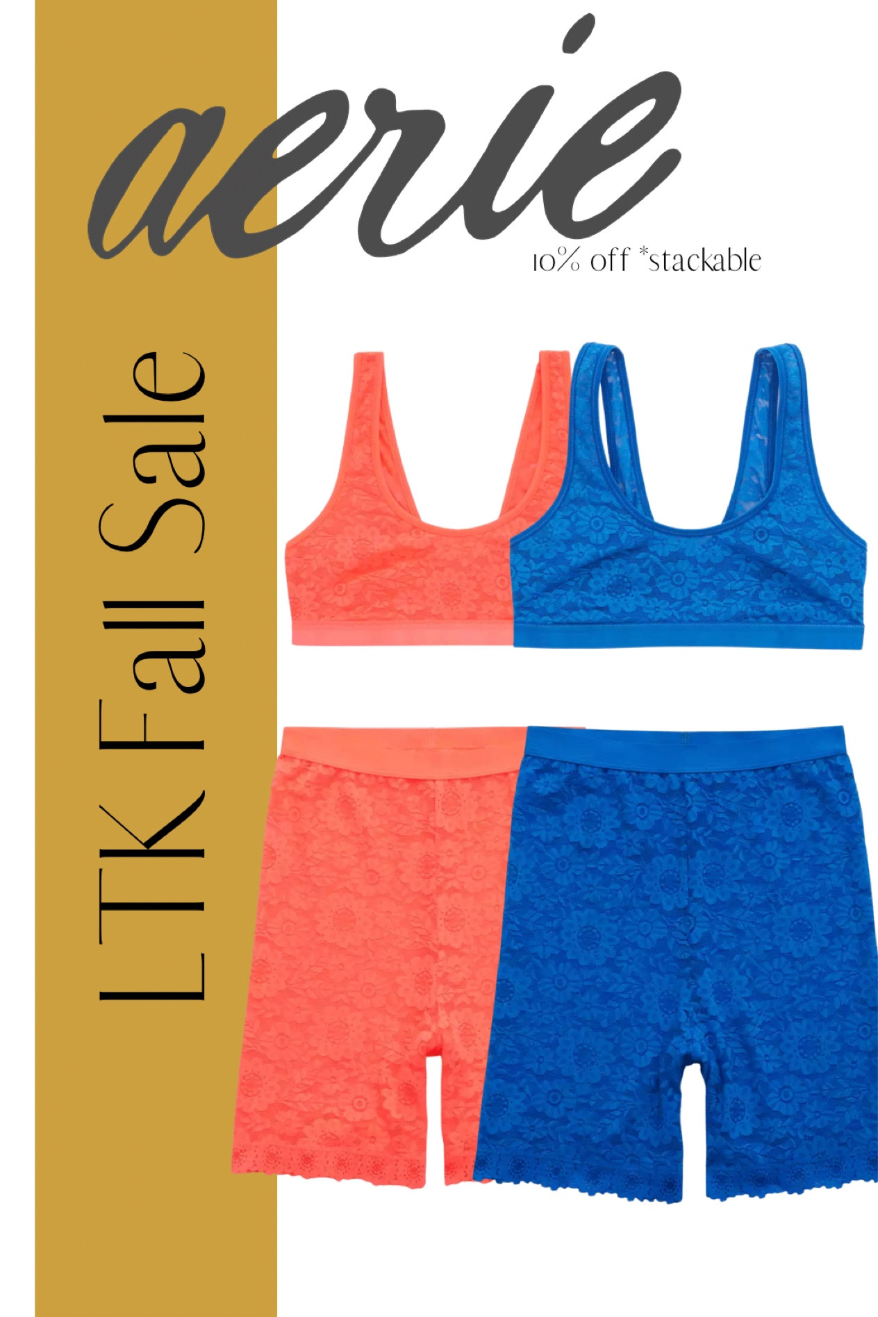 Aerie is 10% off sitewide AND can be stacked with other codes for the LTK Sale!! Today-Sept 20, exclusively in the LTK app.

Aerie, lounge, loungewear, intimates, underwear, shorts, comfy, comfortable, home, bras, panties, sports bra, bralettes, size inclusive 

#LTKSale #LTKcurves #LTKsalealert
