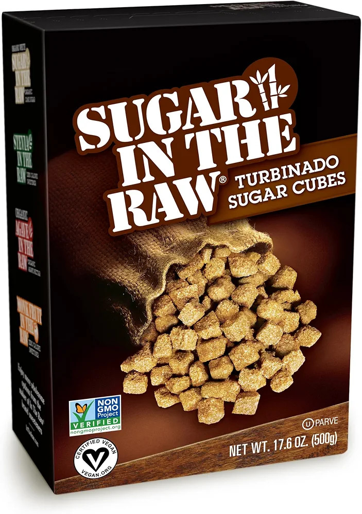 Sugar In The Raw Turbinado Cane Sugar Cubes, 17.6 oz. Box, Pure, All-Natural Turbinado Sugar, Non... | Amazon (US)