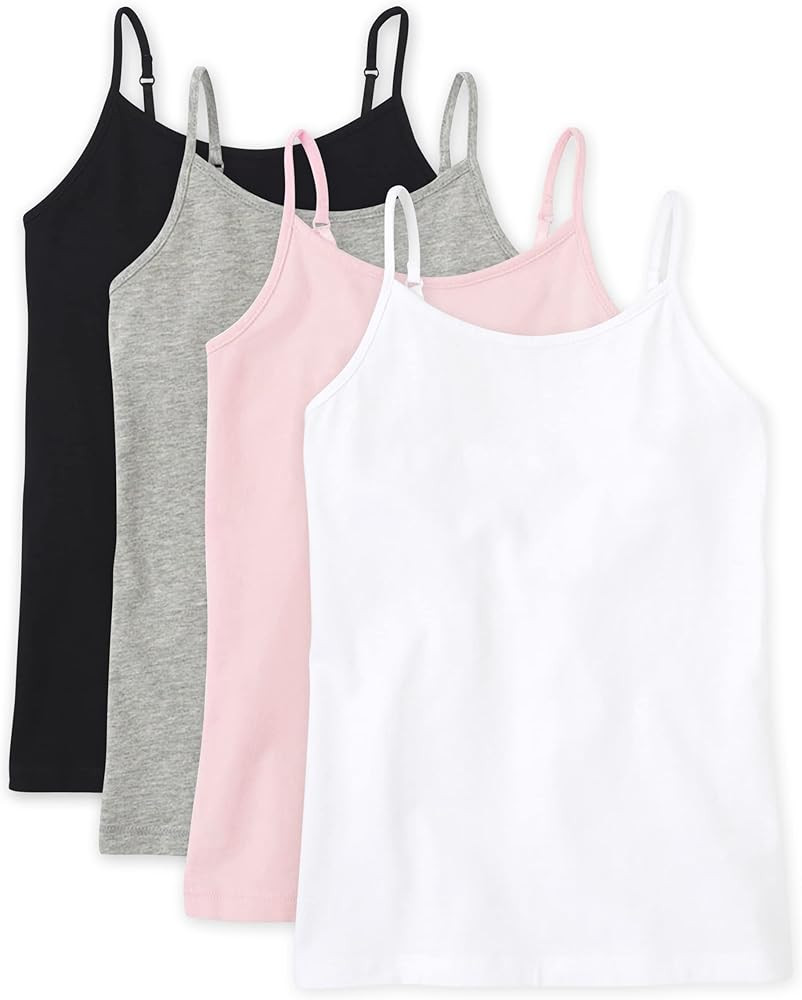 The Children's Place Girls Basic Camisole, 4 Pack | Amazon (US)