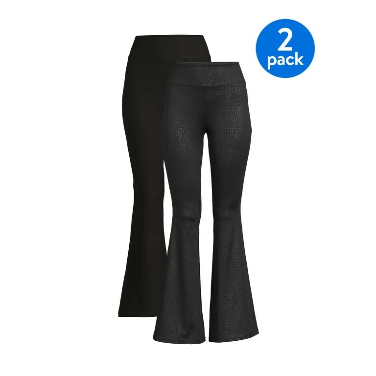 No Boundaries Juniors’ Flare Pants, 2-Pack - Walmart.com | Walmart (US)
