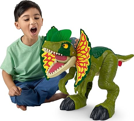 Fisher-Price Imaginext Jurassic World Dinosaur Toy Thrash Attack Dilophosaurus 16+ Inch with Ligh... | Amazon (US)
