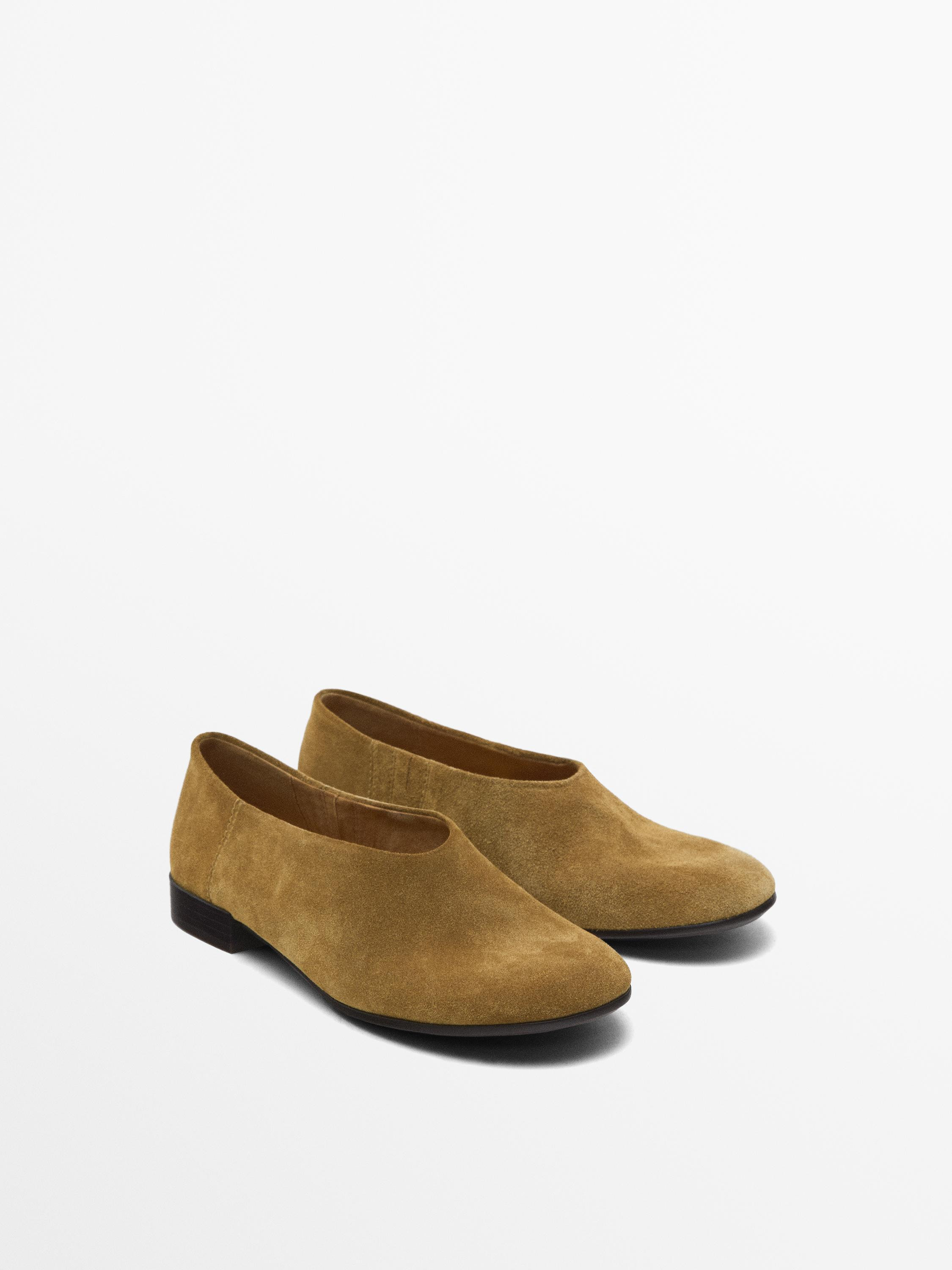 Soft-Ballerinas mit runder Zehenpartie | Massimo Dutti DE